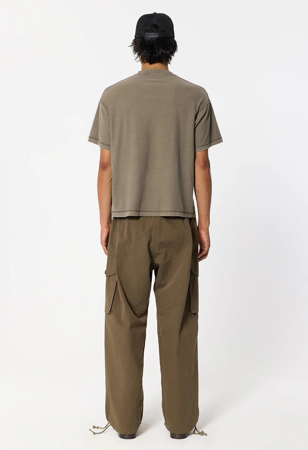 Summer Reversed Cropped Tee / Washed Oak - Image 6