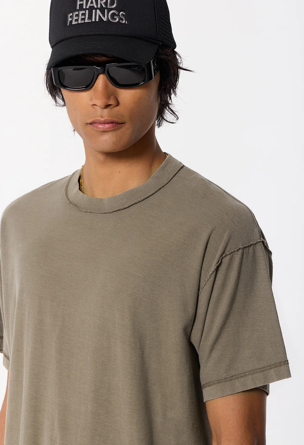Summer Reversed Cropped Tee / Washed Oak - Image 7