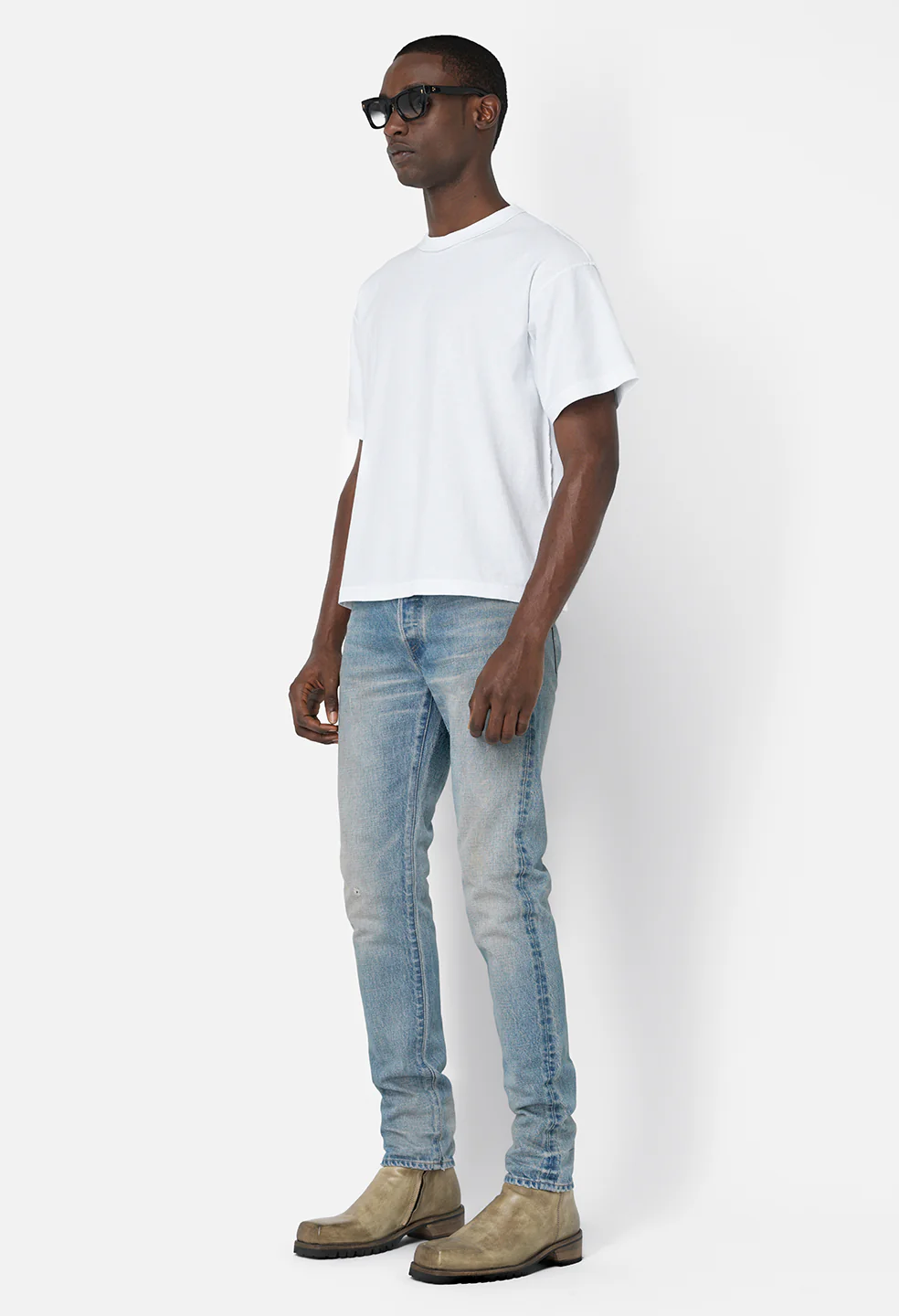 Summer Reversed Cropped Tee / White - Image 4